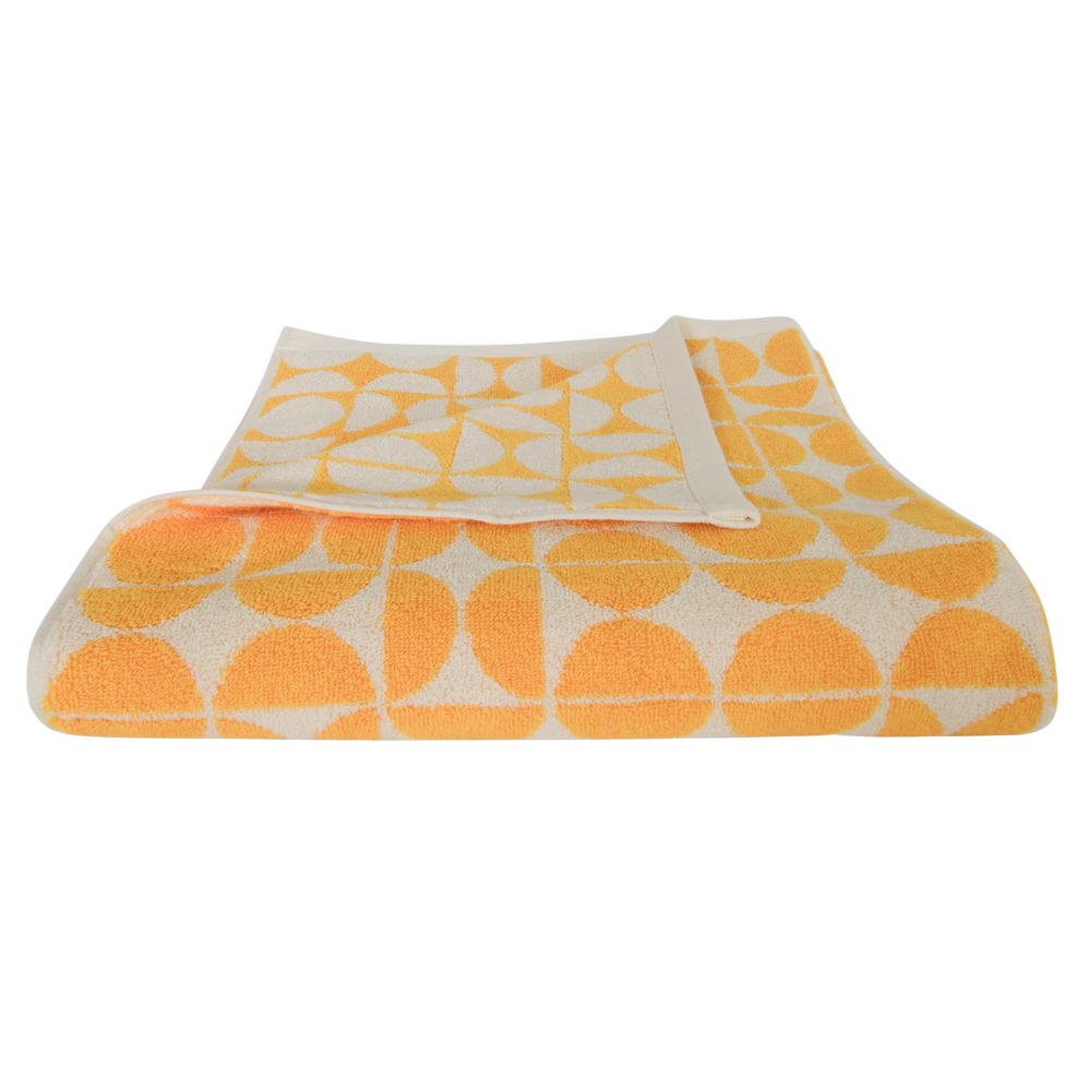 Geo håndklæde, Yellow/Cream - 70x140 cm